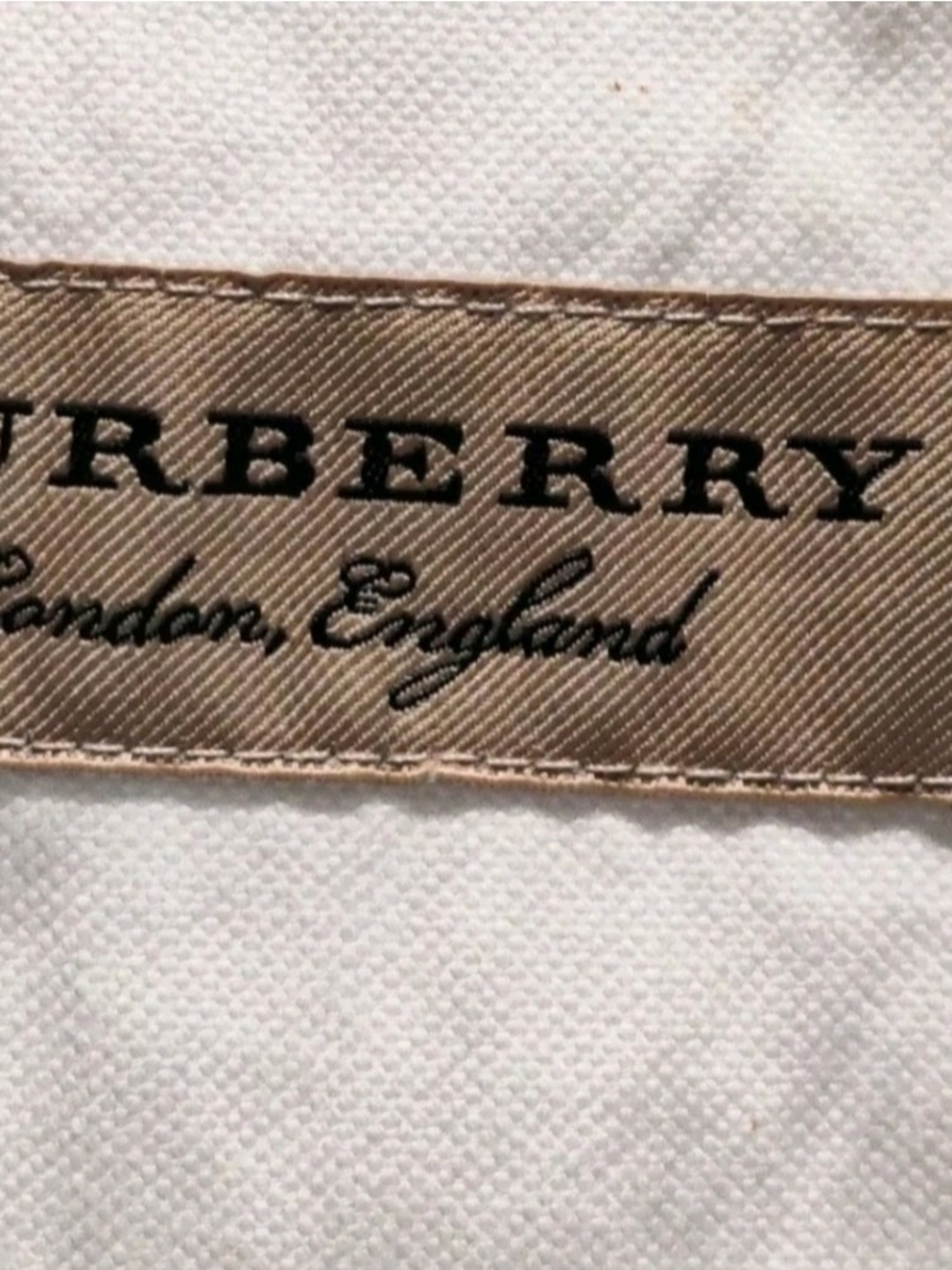 Burberry London Mens M Strech White Cotton Shirt... Like New - Picture 12 of 13